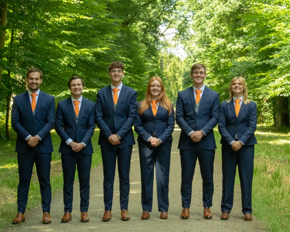 V.l.n.r. Jari, Rens, Bram, Iris, Chion, Isabelle